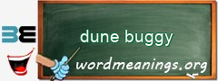 WordMeaning blackboard for dune buggy